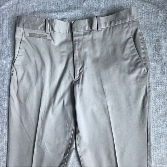 Perry Ellis Premium Tan Tailored Flat Front Dress Pants SZ 32 - Picture 3 of 14